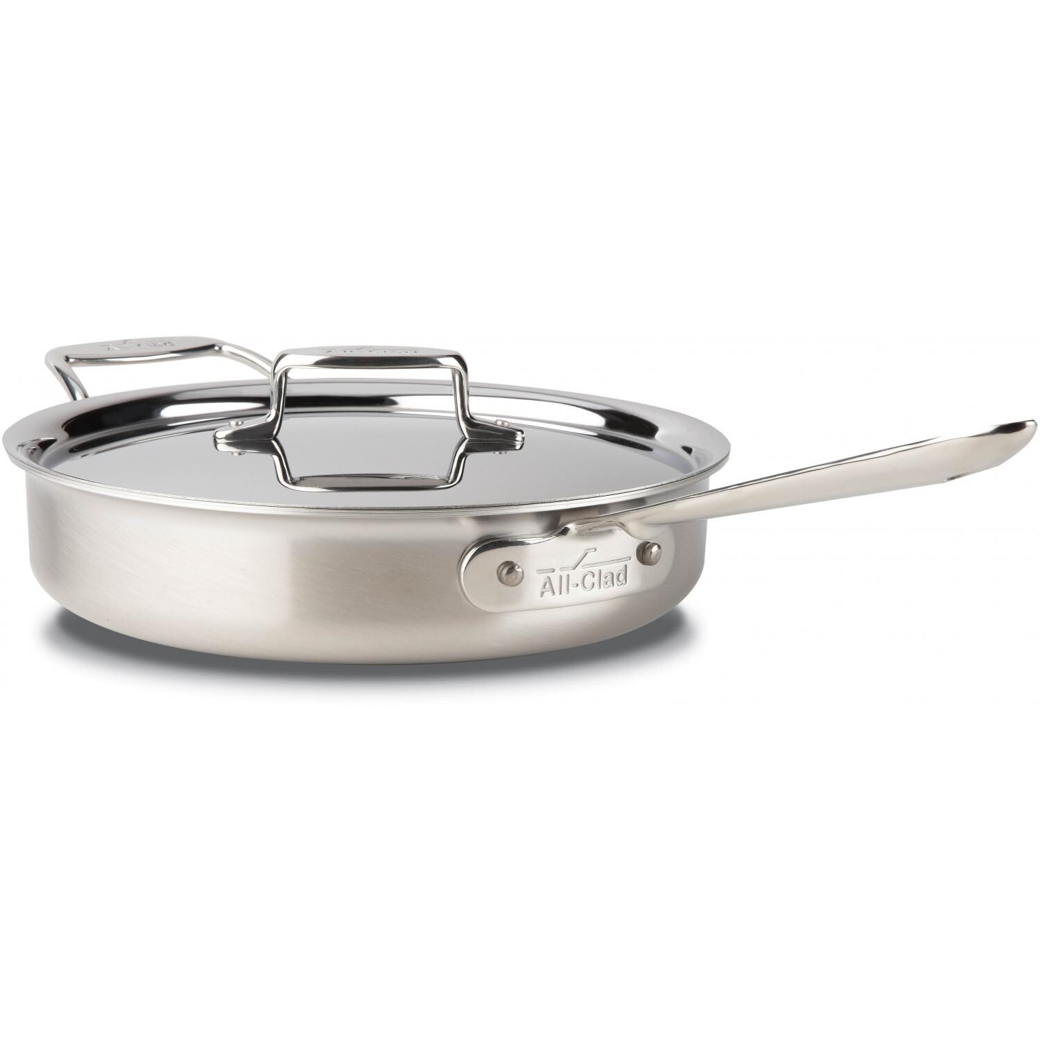 All-Clad D5 Stainless 3-Quart Saute Pan With Loop Handle And Lid : BBQGuys