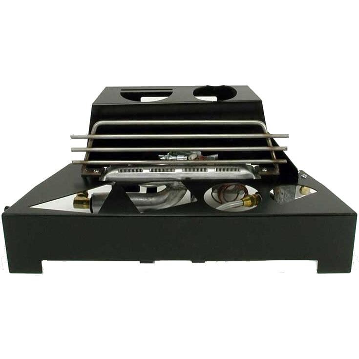 Rasmussen 20-Inch Brown ALTERNA See-Thru FireShape Set With Vent-Free Black Chassis Burner - Vent-Free Black Chassis Burner thumbnail