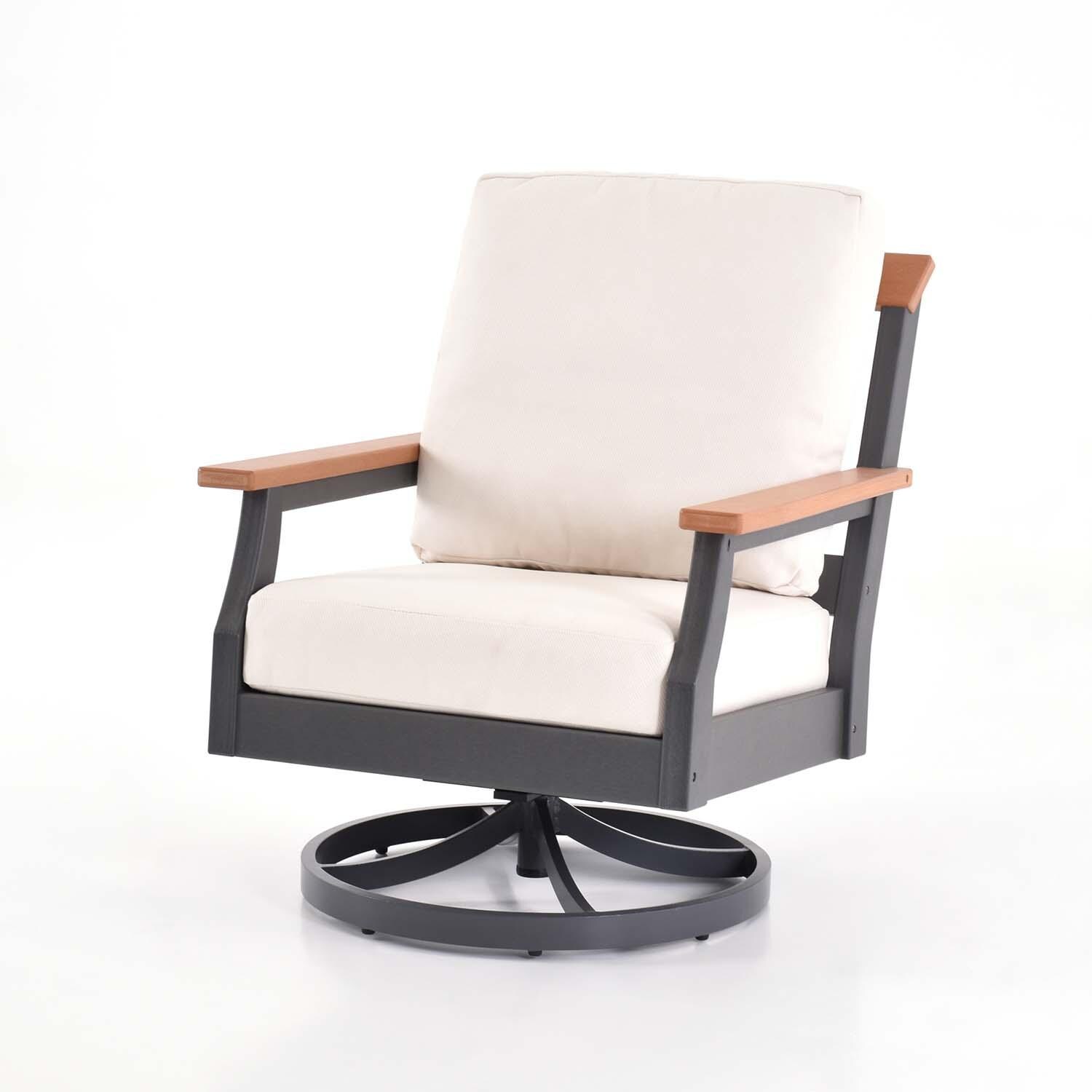 Sabine Landing 5 Pc Set Polyresin Seating Set By Lakeview Outdoor Designs - Chair - White Background thumbnail