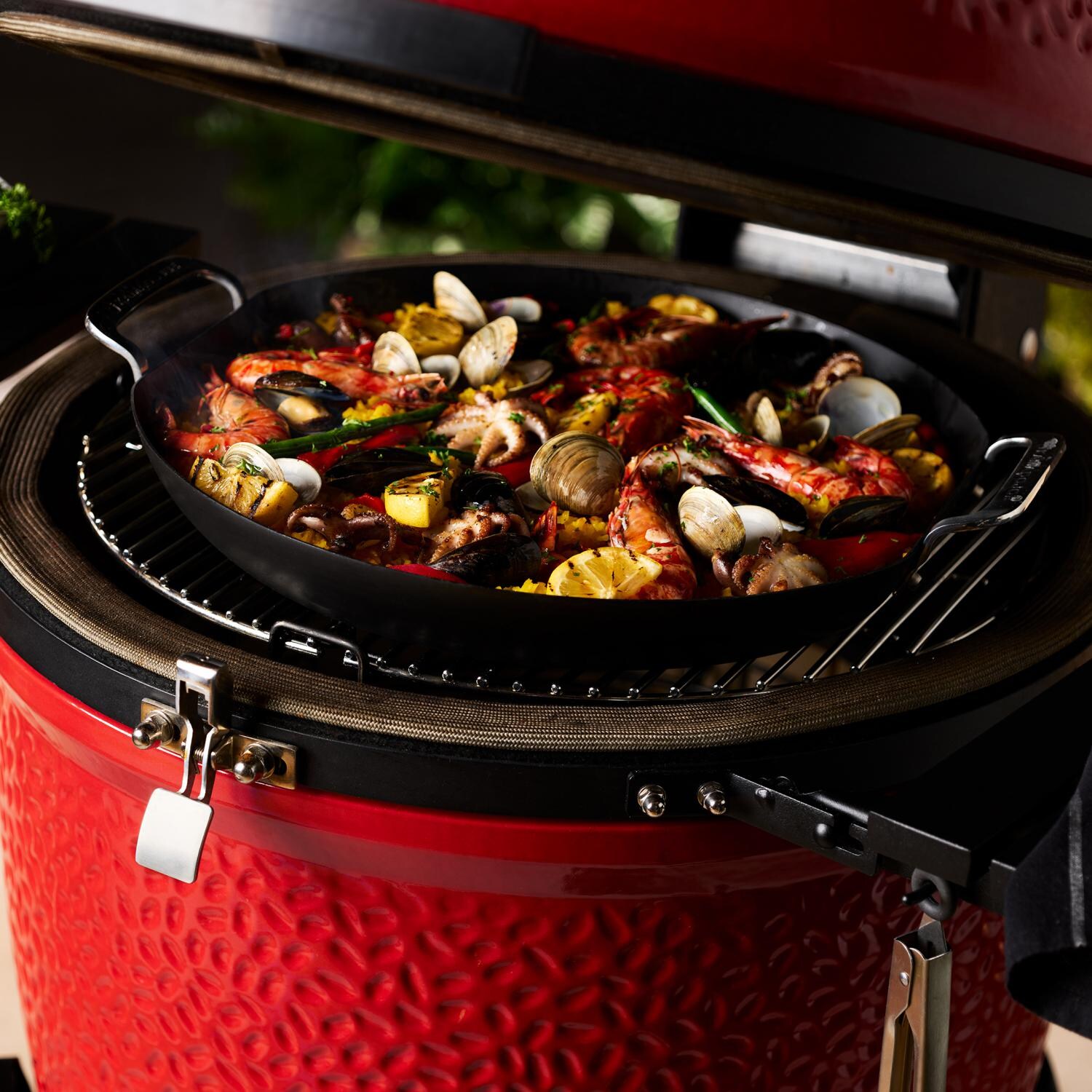 Kamado Joe KJ15124722 Karbon Steel Paella Pan - Black thumbnail