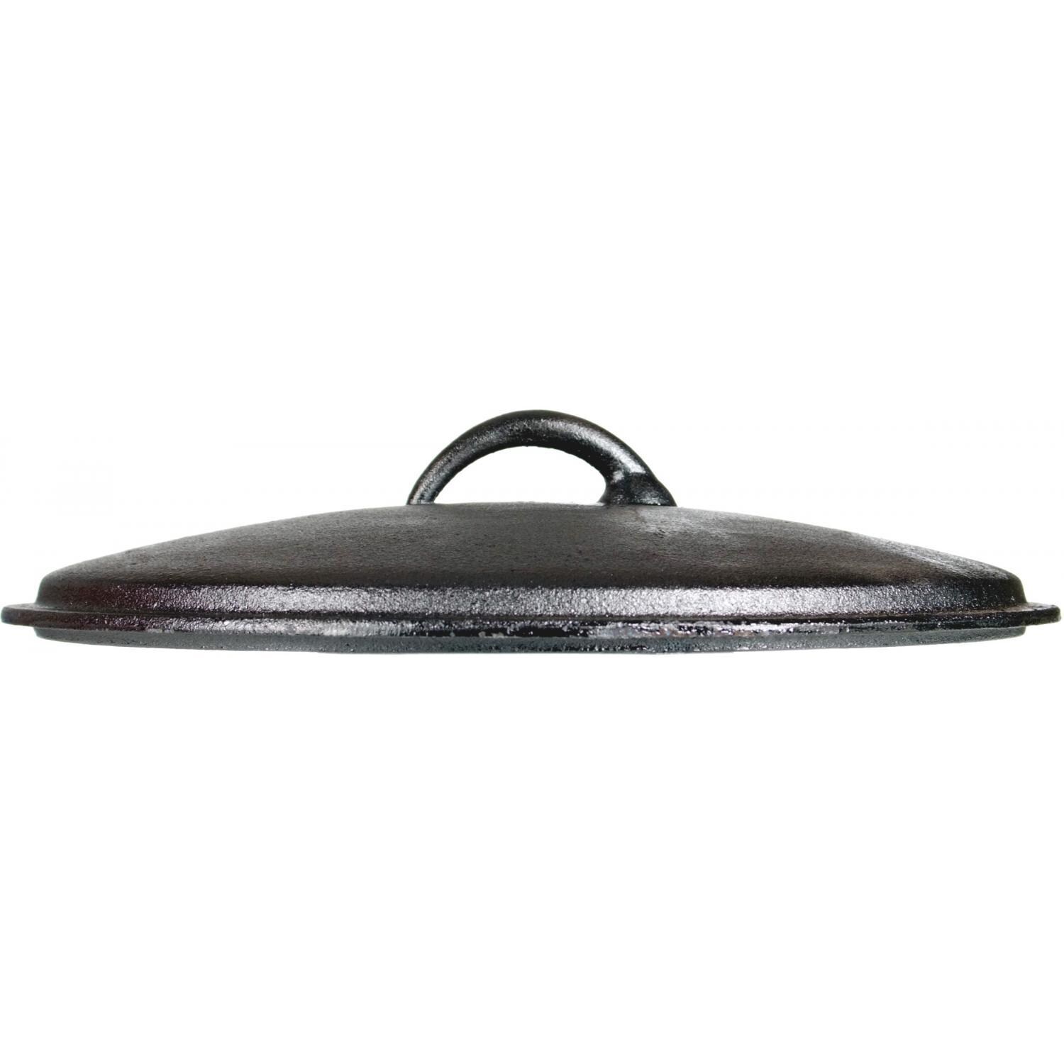 Cajun Cookware 12-Inch Seasoned Cast Iron Skillet Lid - Side View thumbnail