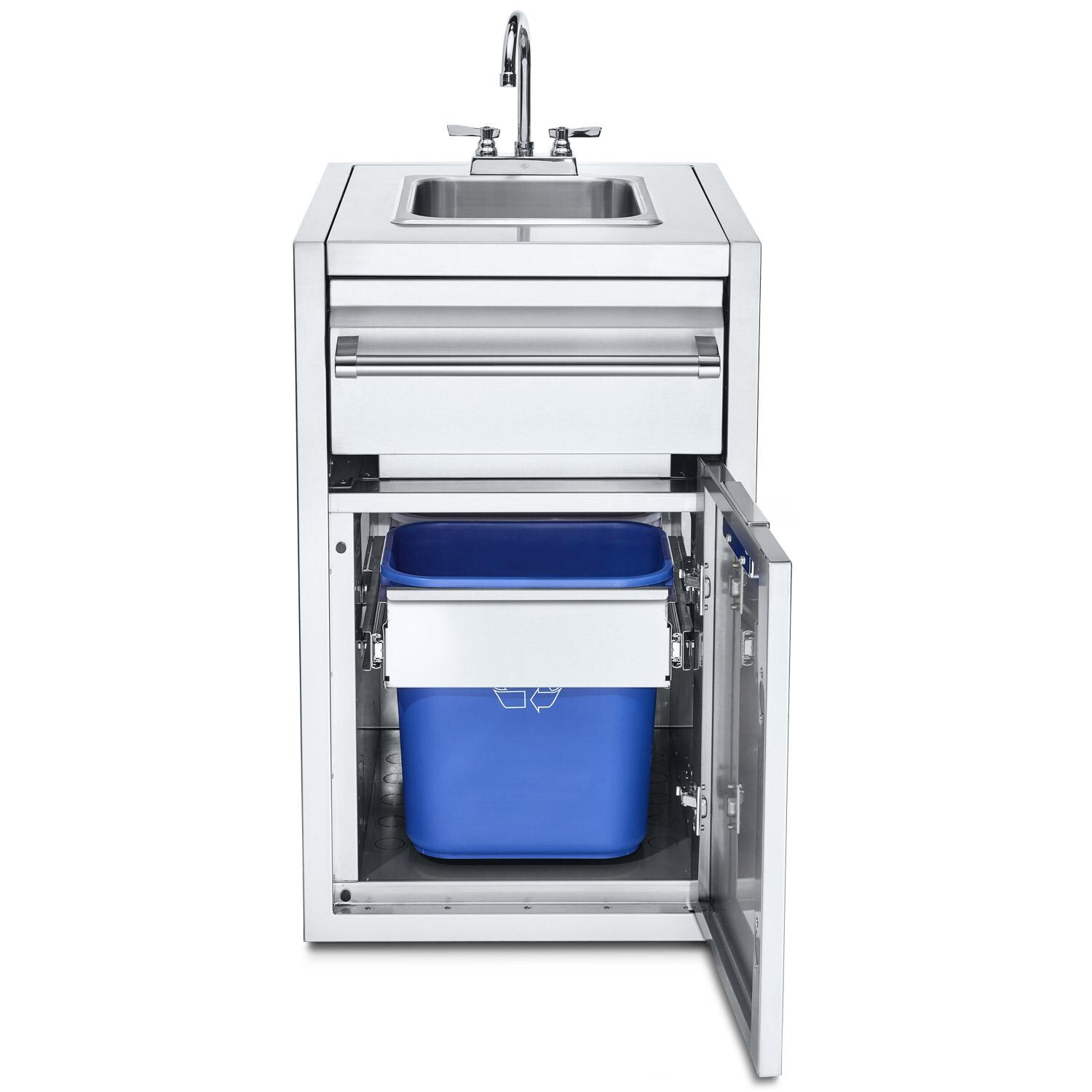 Crown Verity Infinite Series IBISC-SK-GH 21-Inch Enclosed Cabinet Storage W/ Sink And Double Trash Bin Storage thumbnail