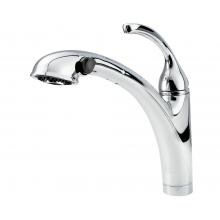 SIR Faucets Single Top Handle Arched Pull Out Hot/Cold Faucet - Chrome image