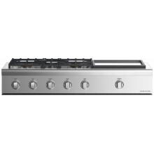 Fisher Paykel Professional (Formerly DCS) 48-Inch 5-Burner Natural Gas Cooktop With Griddle - CPV2-485GDN N image