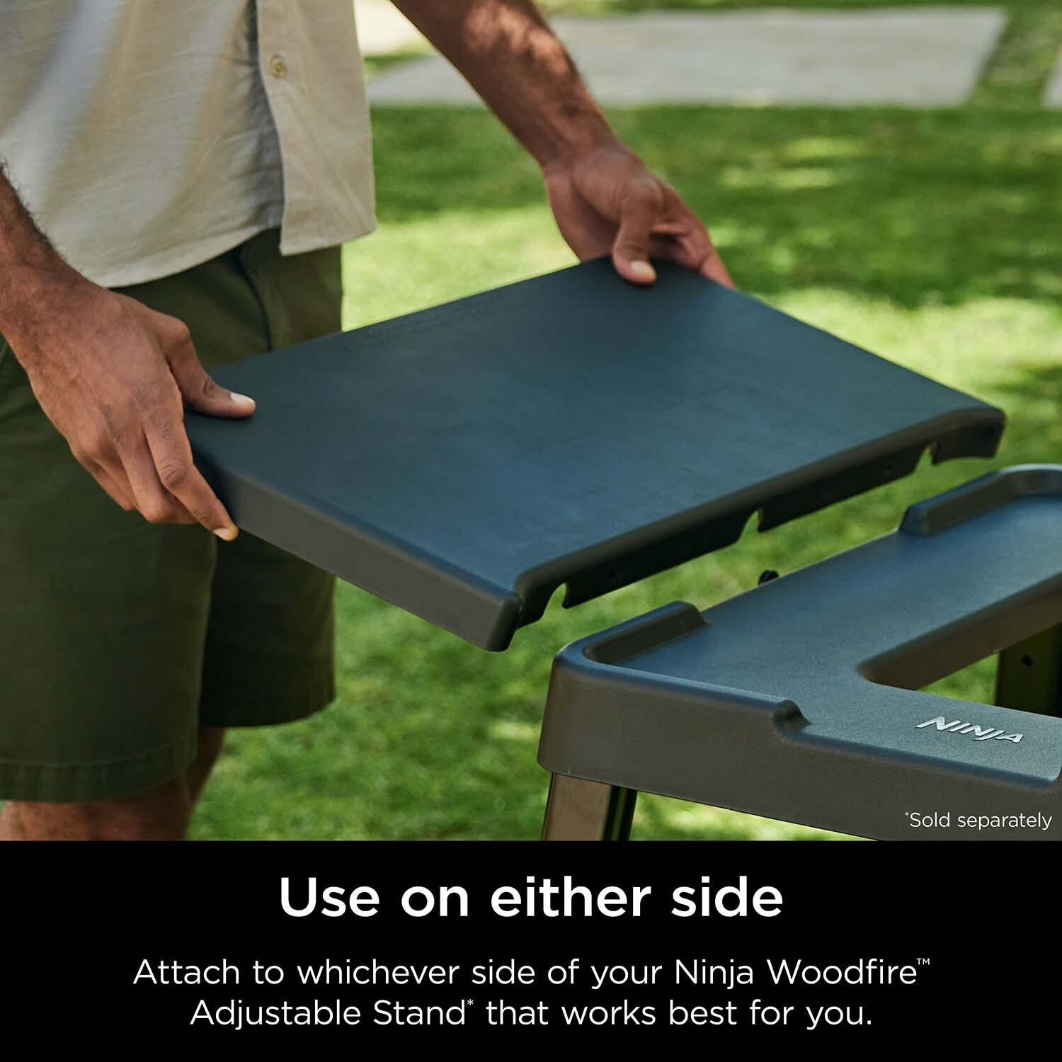 Ninja XSKUSSDTBL Woodfire Attachable Side Table - Attach to Either Side (Stand Sold Separately) thumbnail