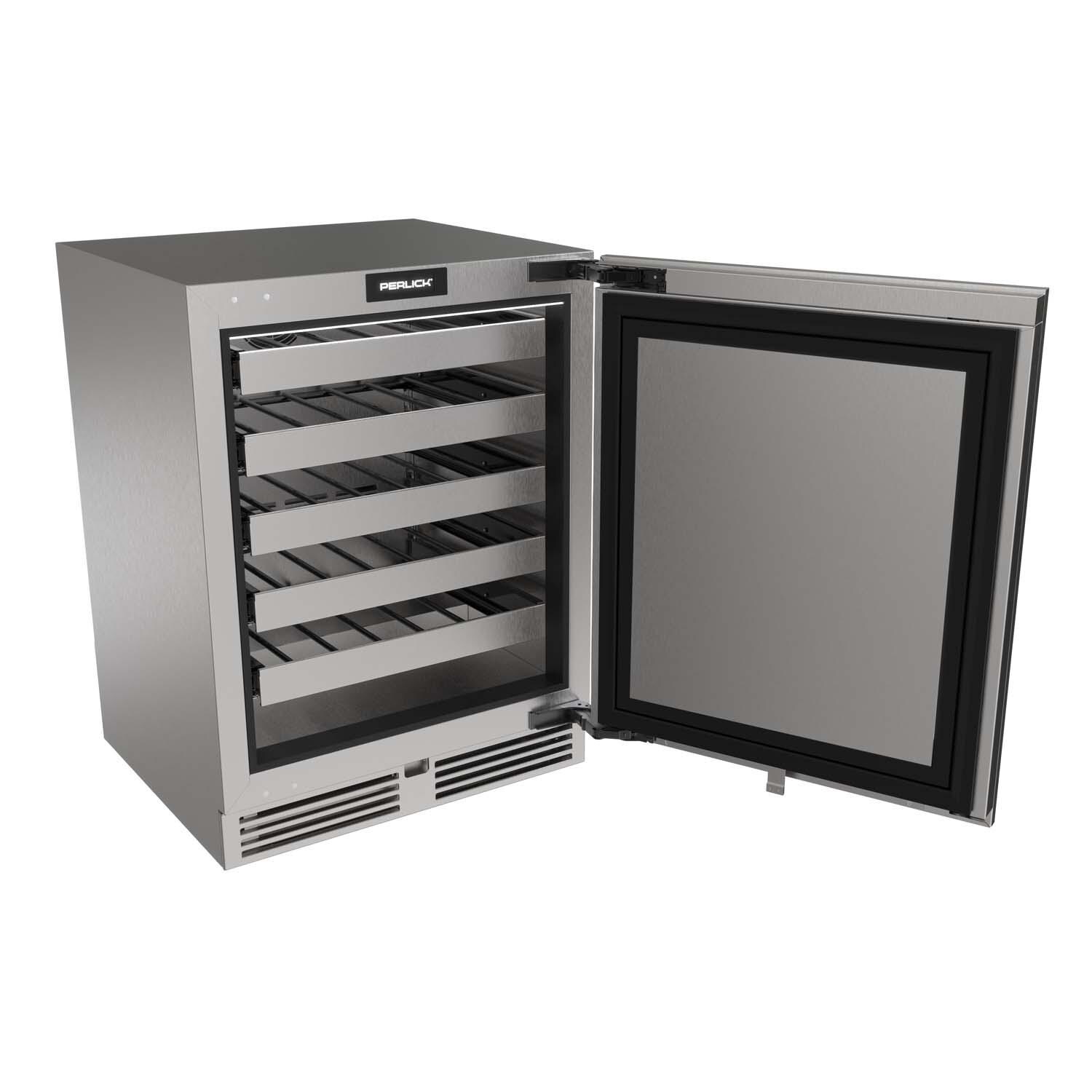 Perlick G5WR24SA G5 Core 24-in 4.5 Cu. Ft. ADA Wine Cooler w/ Panel Ready Door - Door Open - White Background thumbnail