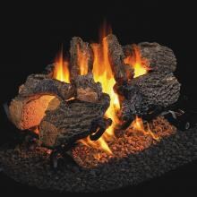 Peterson Real Fyre 16-Inch Charred Oak See-Thru Gas Log Set With Vented Natural Gas G45 Burner - Match Light image