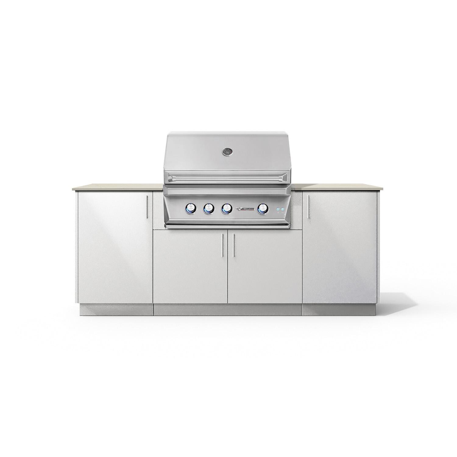 Urban Bonfire Sierra 36 Outdoor Kitchen w/ Twin Eagles Natural Gas Grill, Danae Dekton Countertop & Chantilly Finish - B-Sierra-36-TwinEagles-Danae-Chantilly