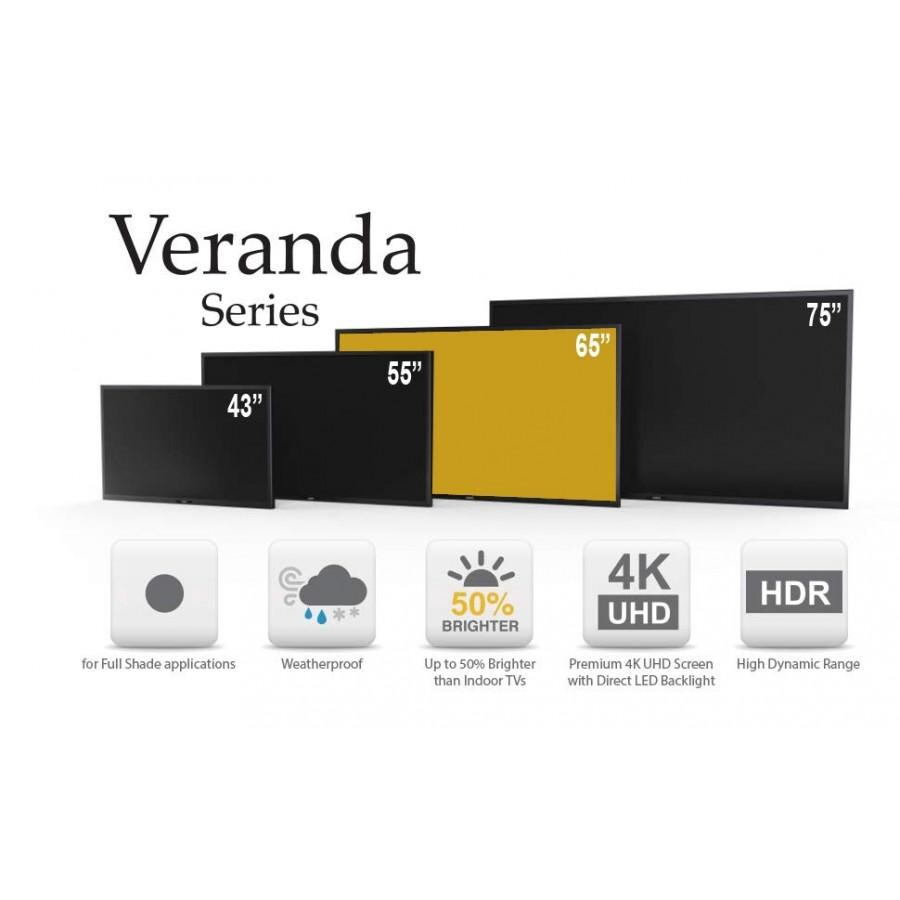 SunBriteTV - SB-V-65-4KHDR-BL - 65 Inch Outdoor TV - Veranda Series thumbnail