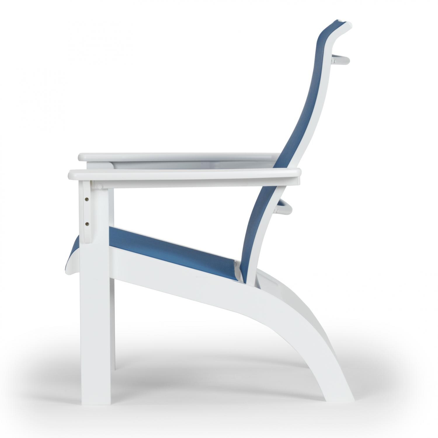 Adirondack MGP Outdoor Lounge Chair With Sling Seating By Telescope Casual - Side View thumbnail