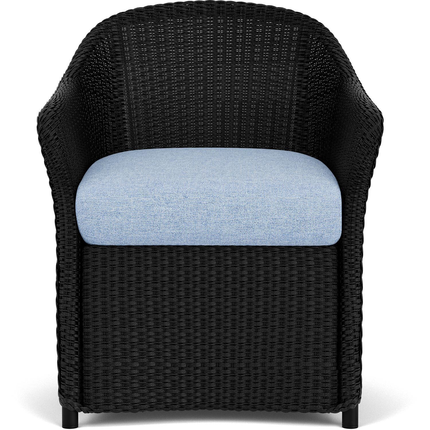 Lloyd Flanders Weekend Retreat Dining Armchair in Ebony Finish W/ Demo Skyway Fabric thumbnail