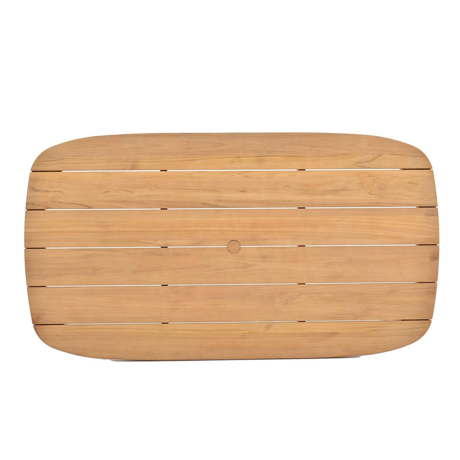 Ridgeview 72 Inch Aluminum Dining Table by Lakeview Outdoor Designs - Top View - White Background thumbnail