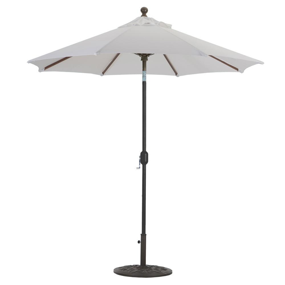 Galtech 7.5 Ft. Octagonal Aluminum Patio Umbrella W/ Crank Lift & Deluxe Auto Tilt - Black Frame W/ Canvas Sunbrella Fabric (Umbrella Base Not Included) thumbnail