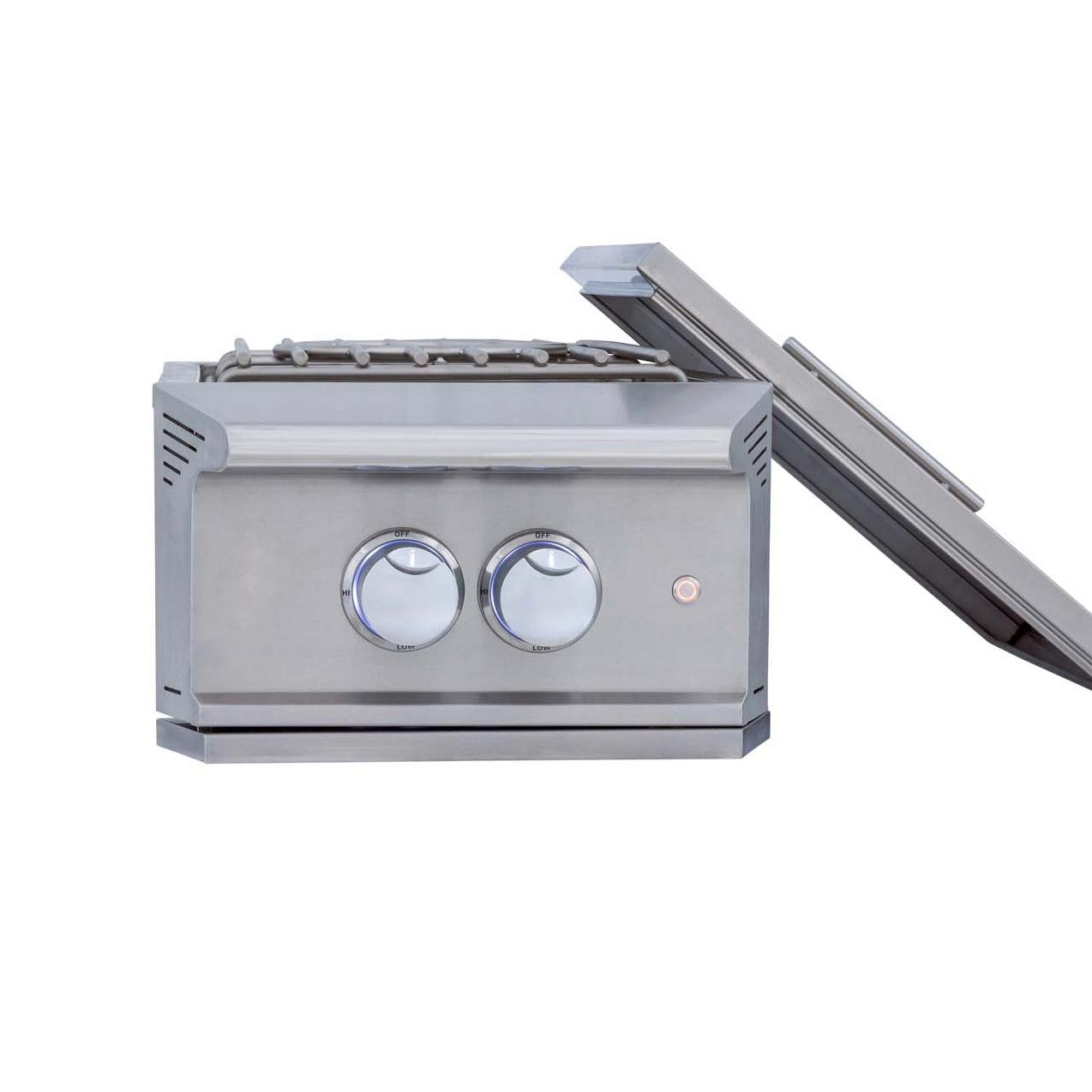 Blaze BLZ-PBLTEPRO-NG LTE PRO Built-In Natural Gas Power Burner - Lid Propped - White Background thumbnail