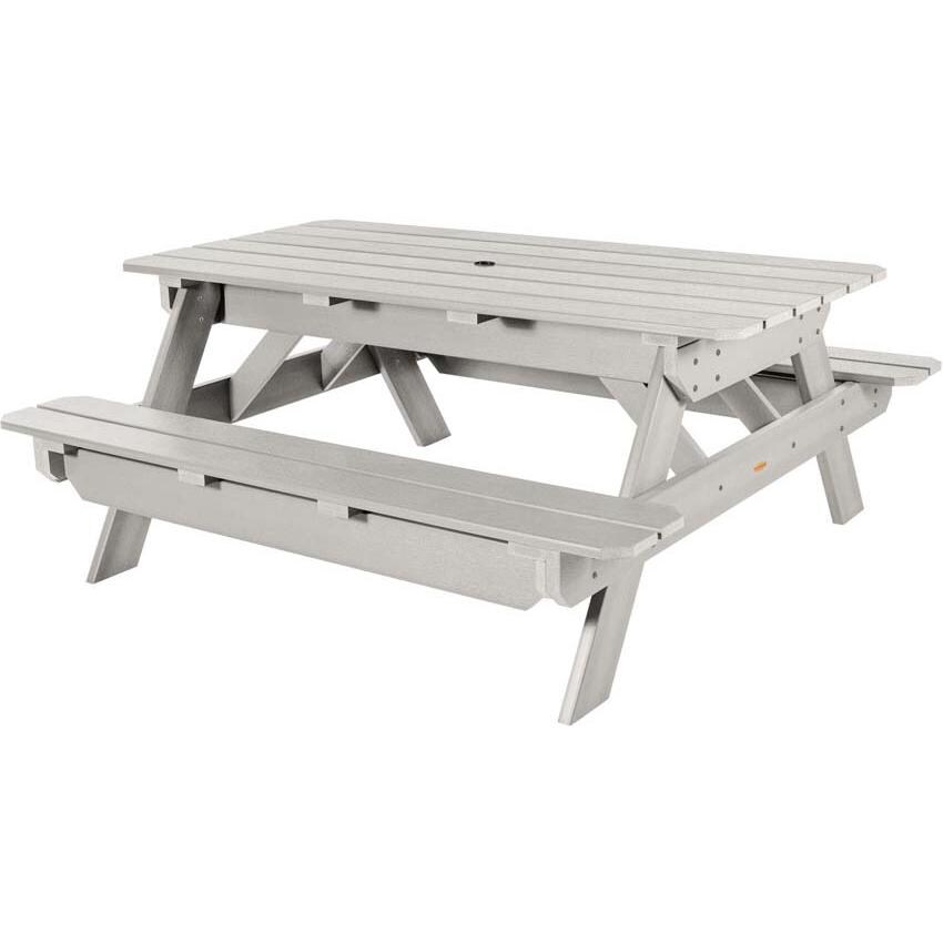 Lookwood 71 Inch Harbor Gray Polyresin Picnic Table By Lakeview Outdoor Designs - White Background thumbnail