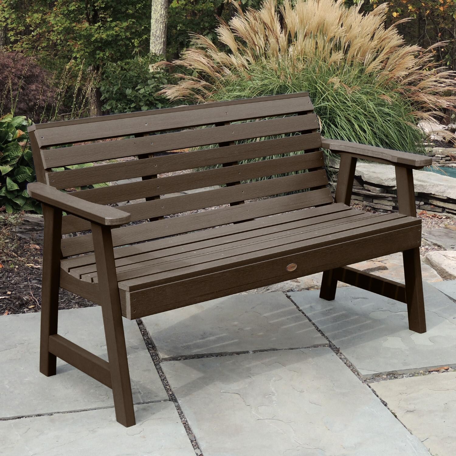 Lakeview Elm Pointe 5-Foot Garden Bench - Weathered Acorn