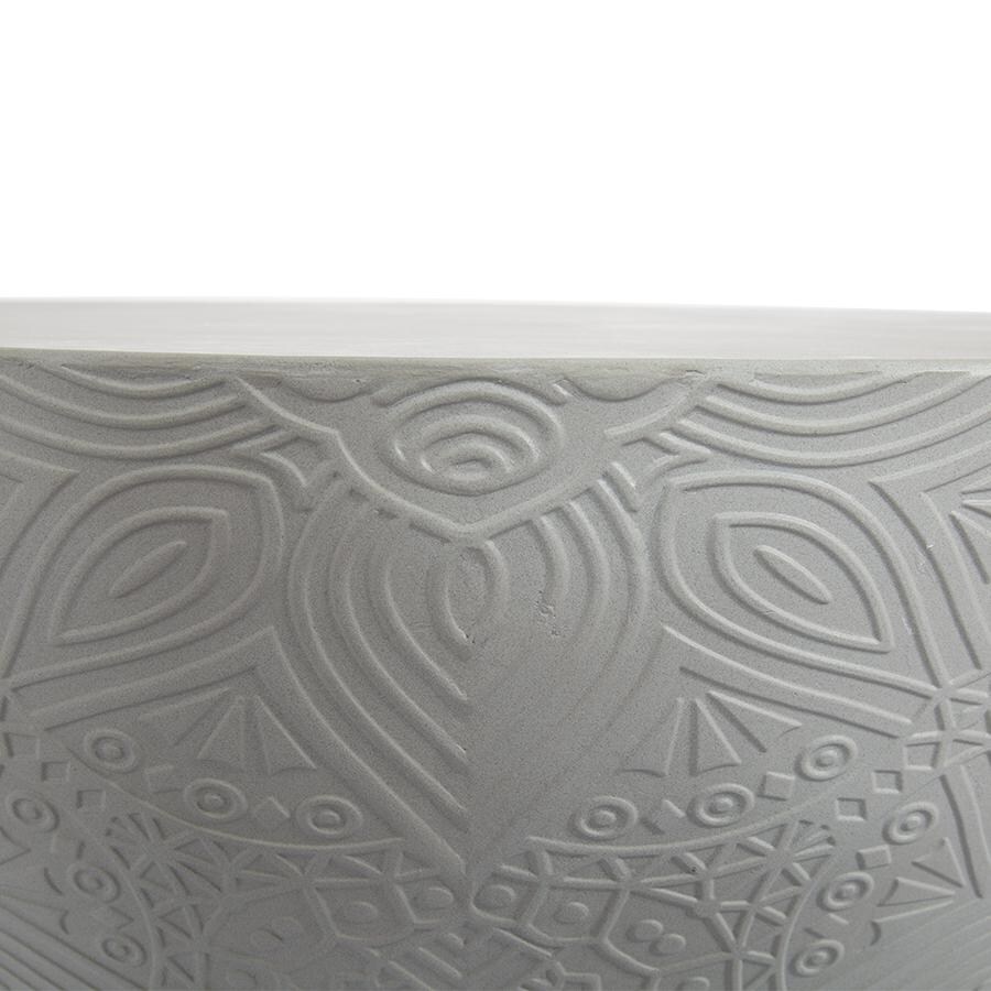 Sunset West - 6003-FT36BWL-G23R - Bali 36-Inch Round GFRC Propane Gas Fire Bowl W/ Glass Surround - Side Detail thumbnail