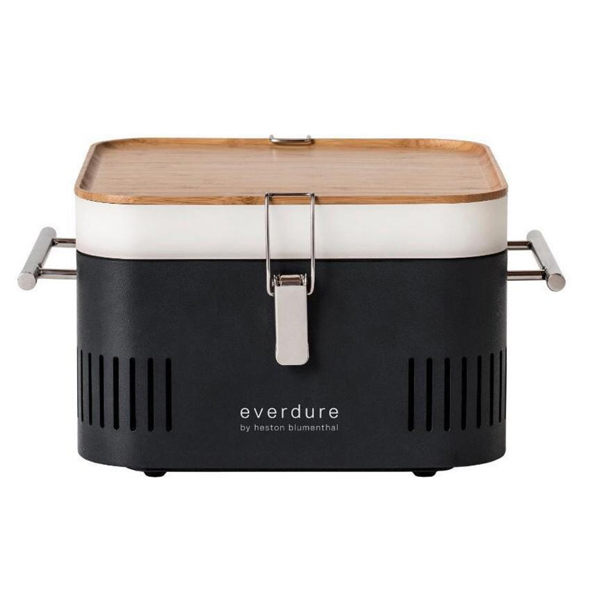 Everdure HBCUBEGUS CUBE 17-Inch Portable Charcoal Grill - Graphite - White Background thumbnail