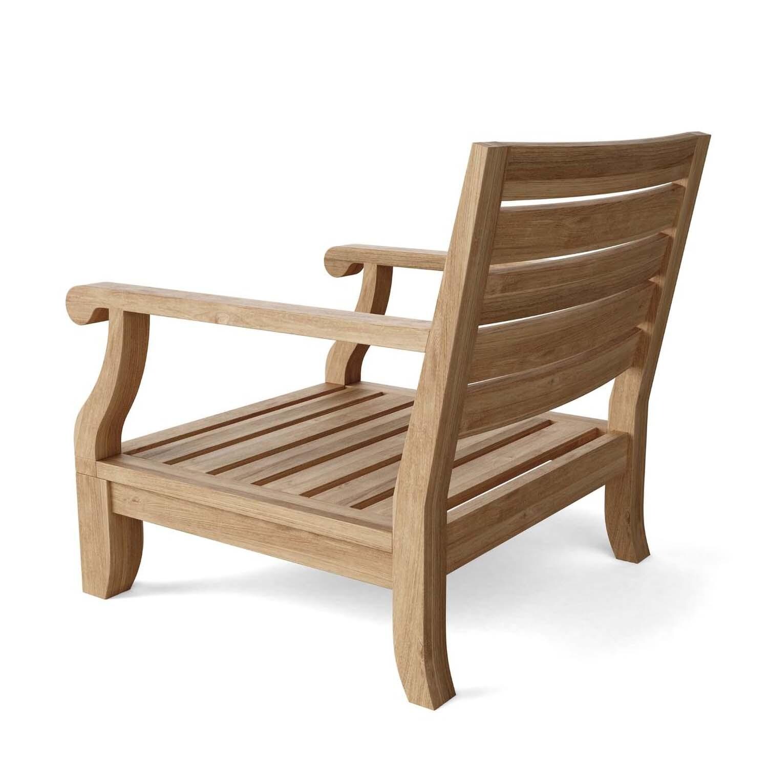 Currier Bay 11 Pc Teak Seating Set in Canvas Natural by Lakeview Outdoor Designs - Arm Chair Frame - Detail thumbnail