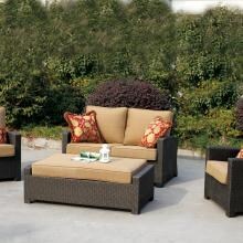 Darlee Vienna 4 Piece Resin Wicker Patio Seating Set