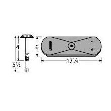 Cast Iron Oval Single, Centered Burner 21401-70201