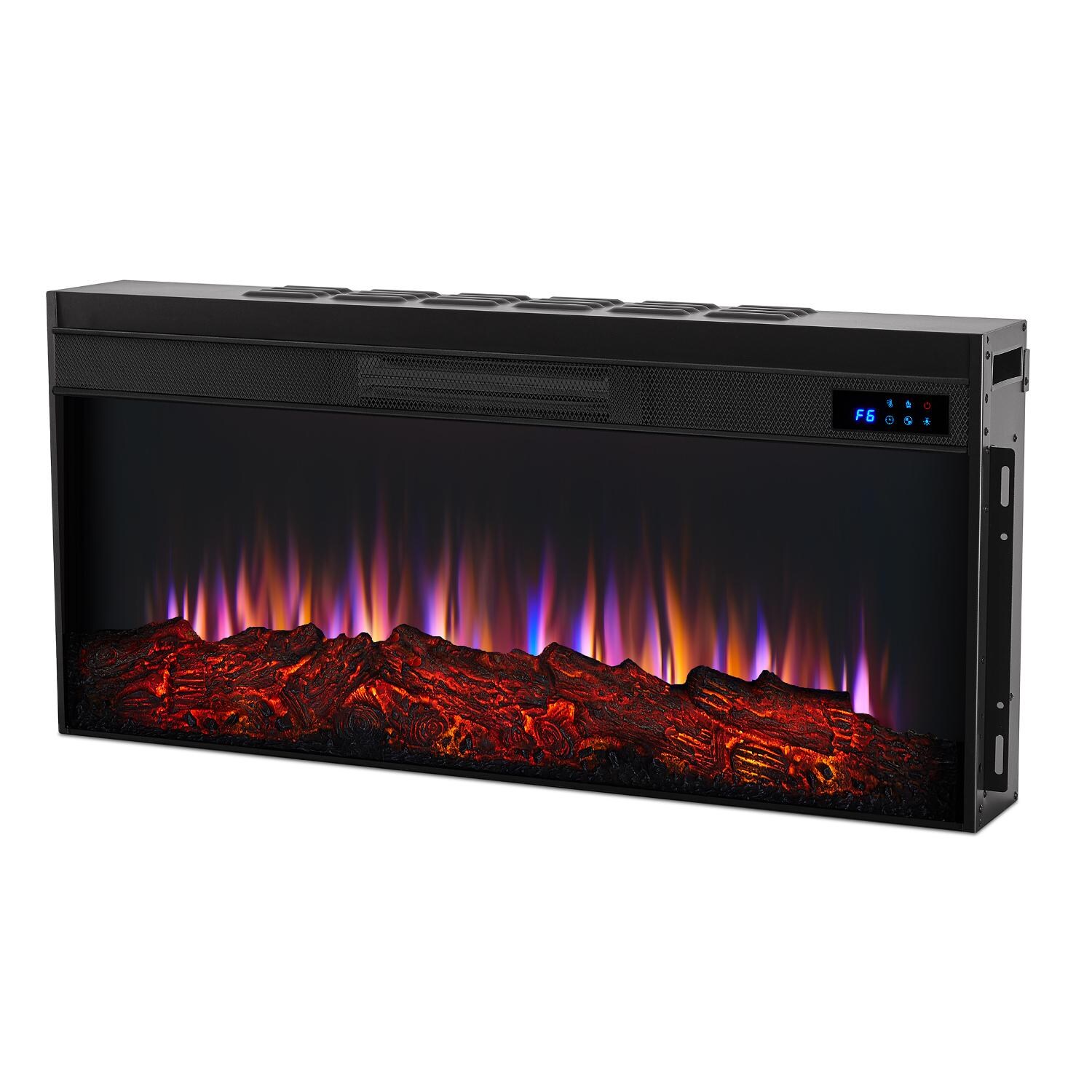 Real Flame 9900E-W Monte Vista 107-Inch Electric Fireplace Media Console - Flame Option #6 thumbnail