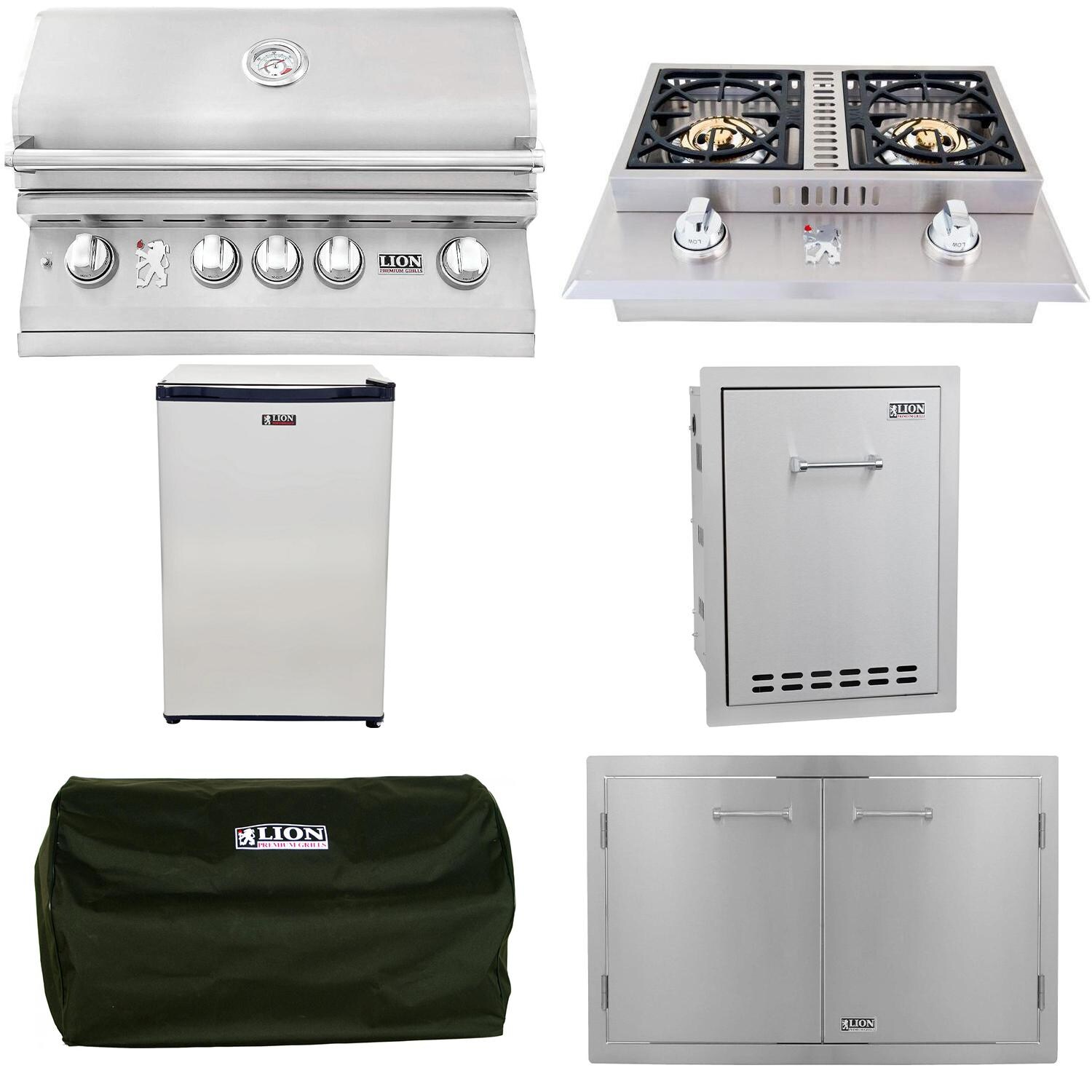 Lion L75000 5-Piece 32-Inch Natural Gas Outdoor Kitchen Package - 75623-5PC