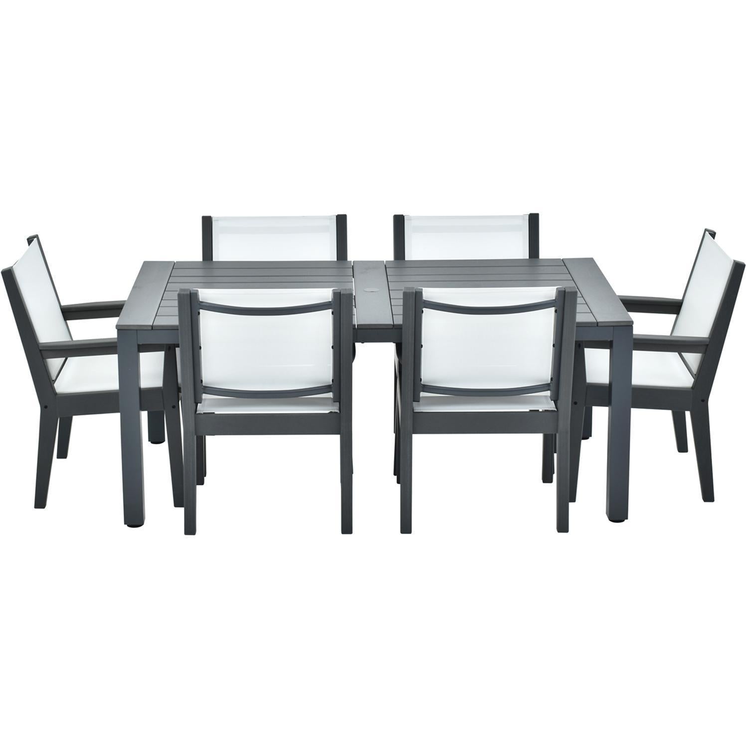 Lakeview Outdoor Designs Everglades 7 Pc Polyresin Dining Set in Gray - Set - White Background thumbnail