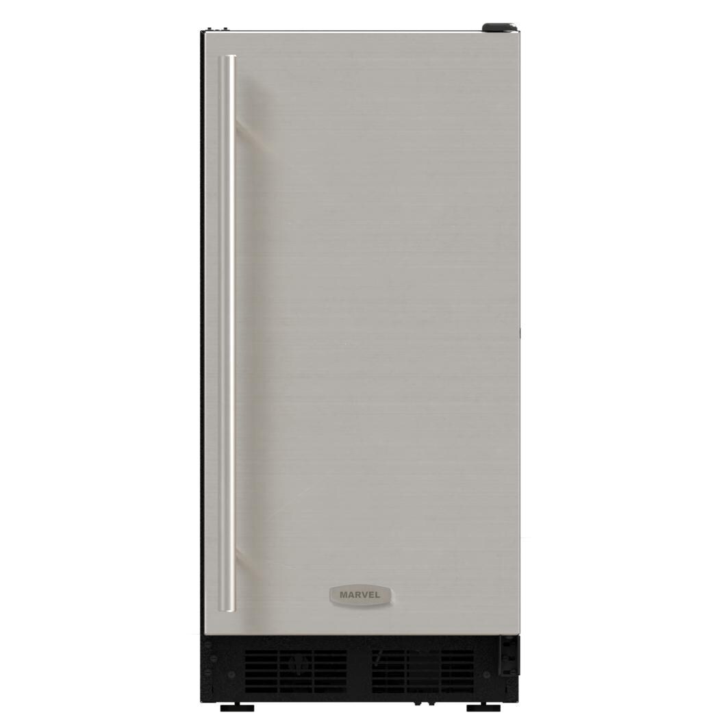 Marvel MA15CRS1XS 25 Lb. 15-Inch Reversible Hinge Crescent Ice Maker - Stainless Steel - Front View thumbnail