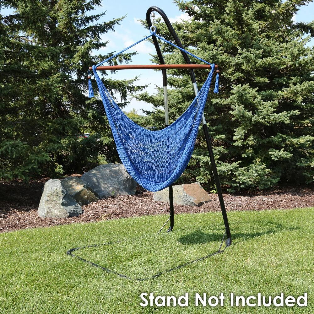 Ultimate Patio Extra Large Hanging Caribbean Hammock Chair - Caribbean Blue - Lifestyle thumbnail
