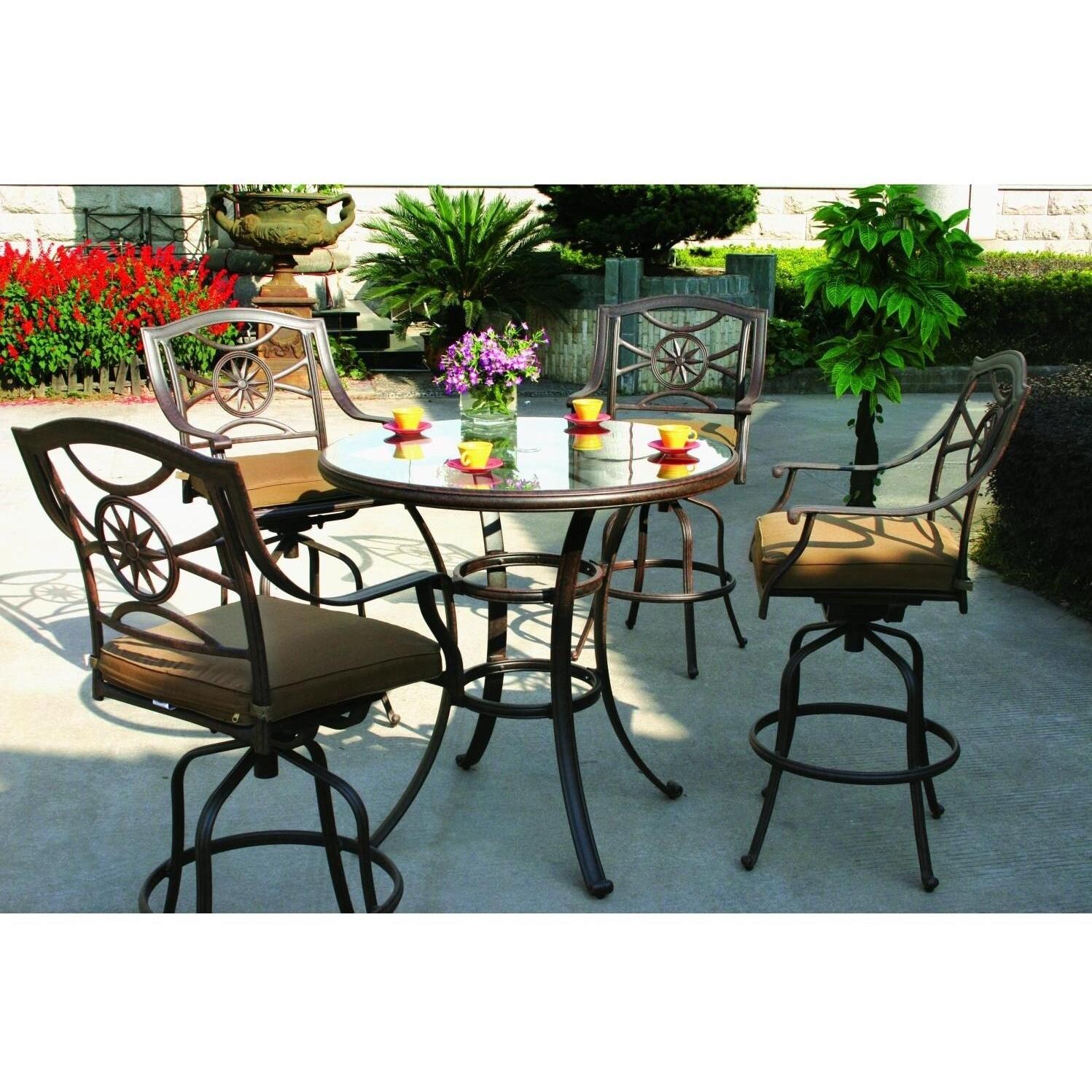 Darlee Ten Star 4-Person Patio Bar Set thumbnail