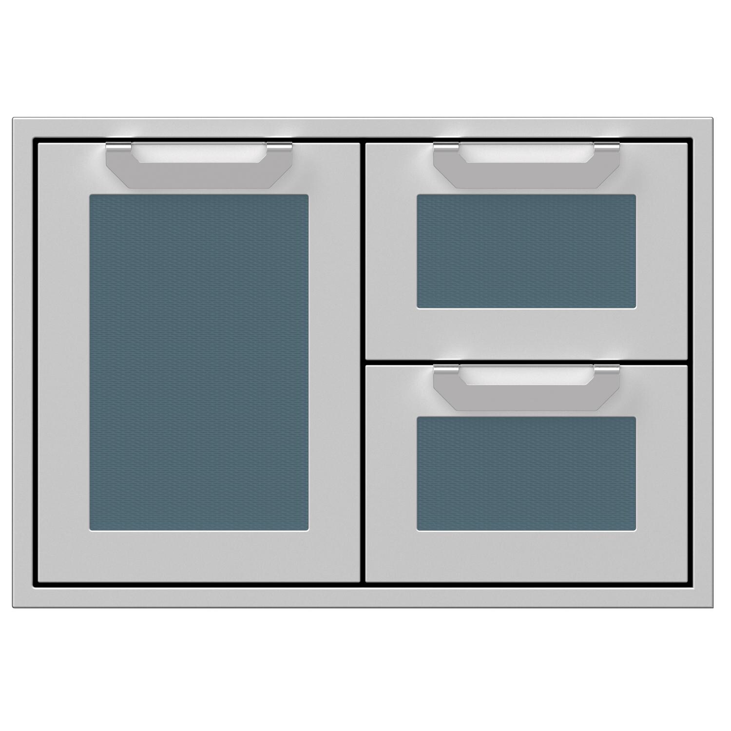 Hestan 30-Inch Double Drawer And Single Storage Door Combo - Pacific Fog - AGSDR30-GG