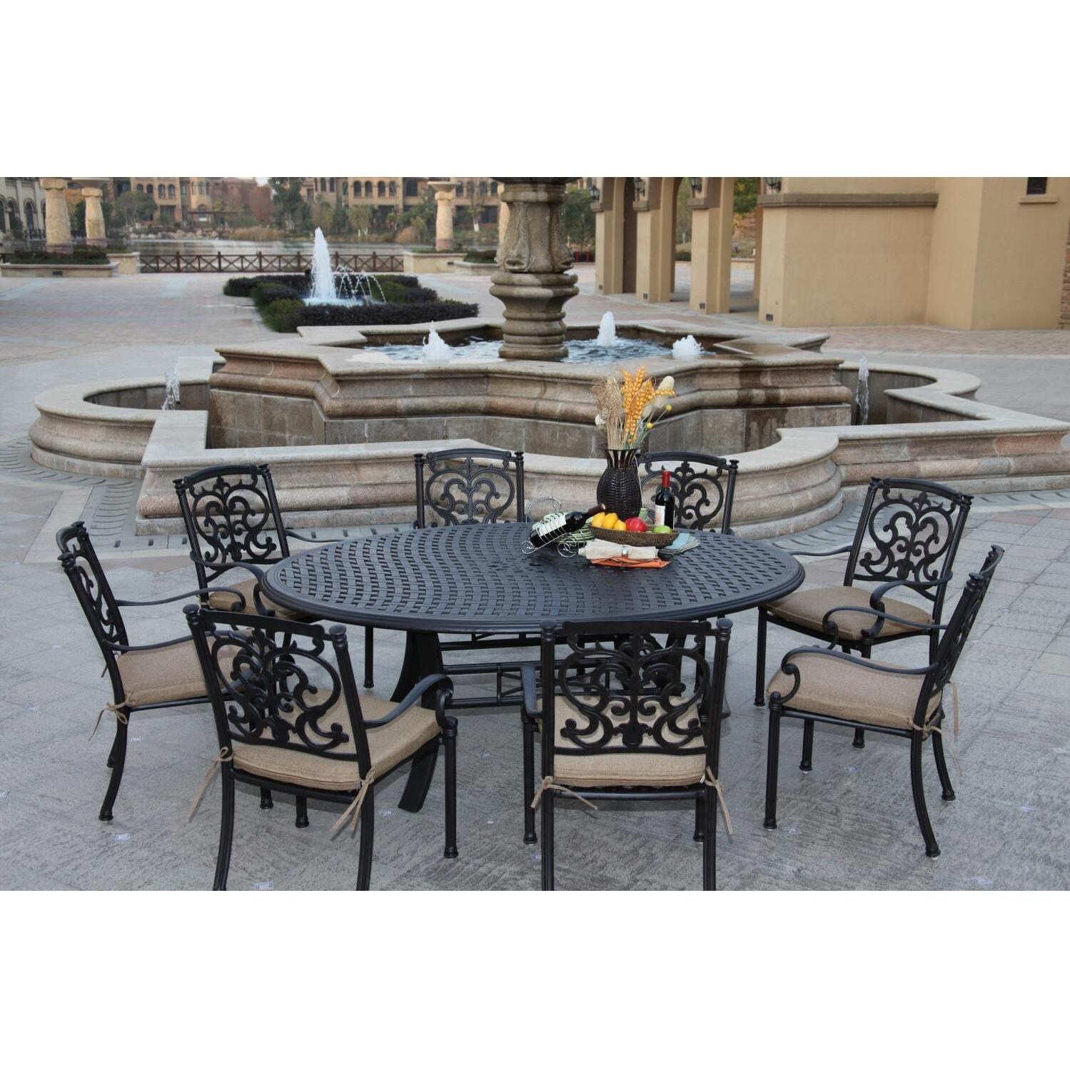 Darlee Santa Barbara 8-Person Patio Dining Set thumbnail