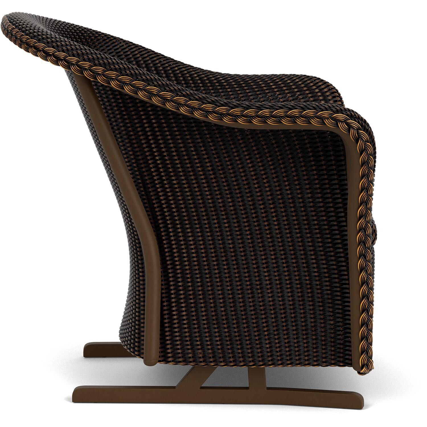 Lloyd Flanders Reflections Spring Rocker W/ Padded Seat in Mink Finish - Side thumbnail