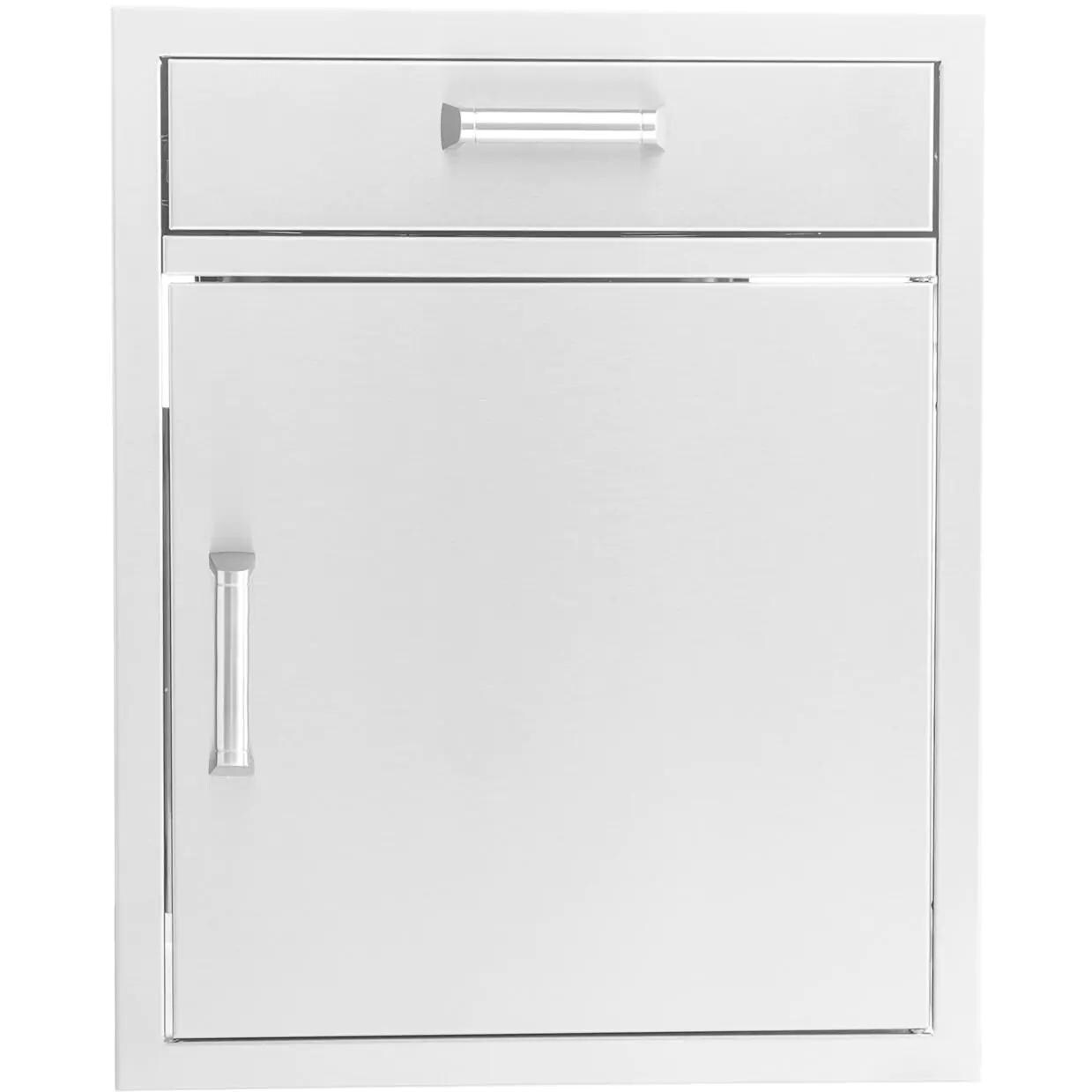 BBQGuys Signature 21-Inch Stainless Steel Single Access Door & Drawer Combo - Contempo