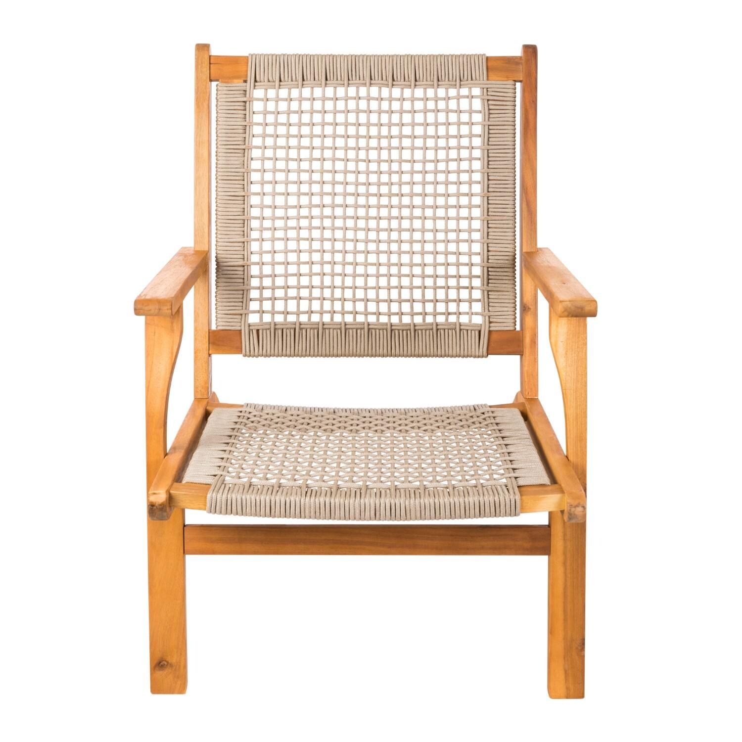 Crewview Natural Stain Outdoor Chair by Ultimate Patio - Front - White Background