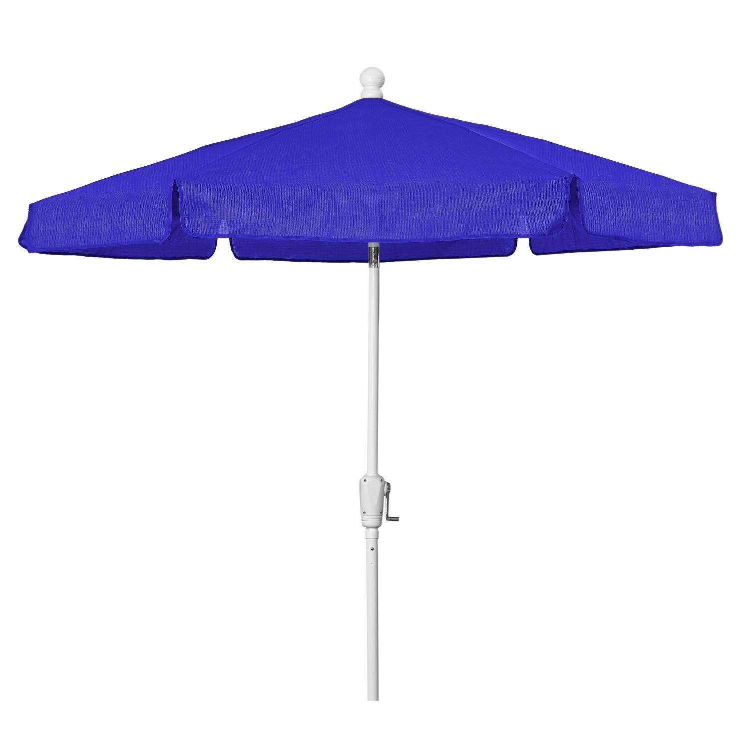 FiberBuilt 7.5 Ft Aluminum Pacific Blue Market Patio Umbrella W/ Crank Lift & Tilt - Straight thumbnail