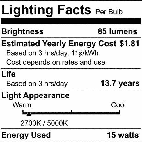 Satco S11291 Smart LED 48 Foot 15 Bulb String Lights - Lighting Facts thumbnail