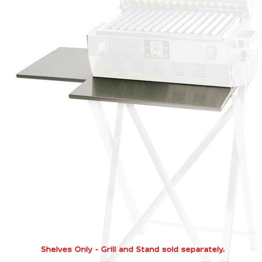 Solaire Stainless Steel Side And Front Shelves For Use With SOL-PST17A And SOL-SATRI Portable Stands - SOL-SHLV17A