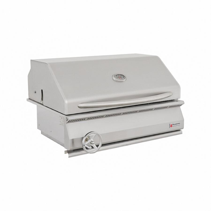 RCS RJCC32A Premier Built-In Stainless Steel 32-Inch Charcoal Grill - Closed Angled Right thumbnail