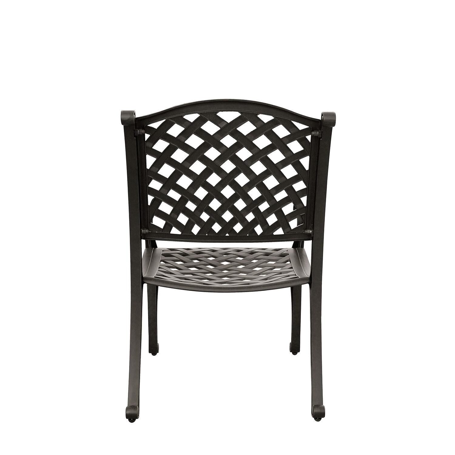 Darlee Nassau 11-Piece Patio Dining Set with Beige Canvas Cushions and 42 X 120 Inch Rectangular Extension Dining Table - Chair Back - White Background thumbnail