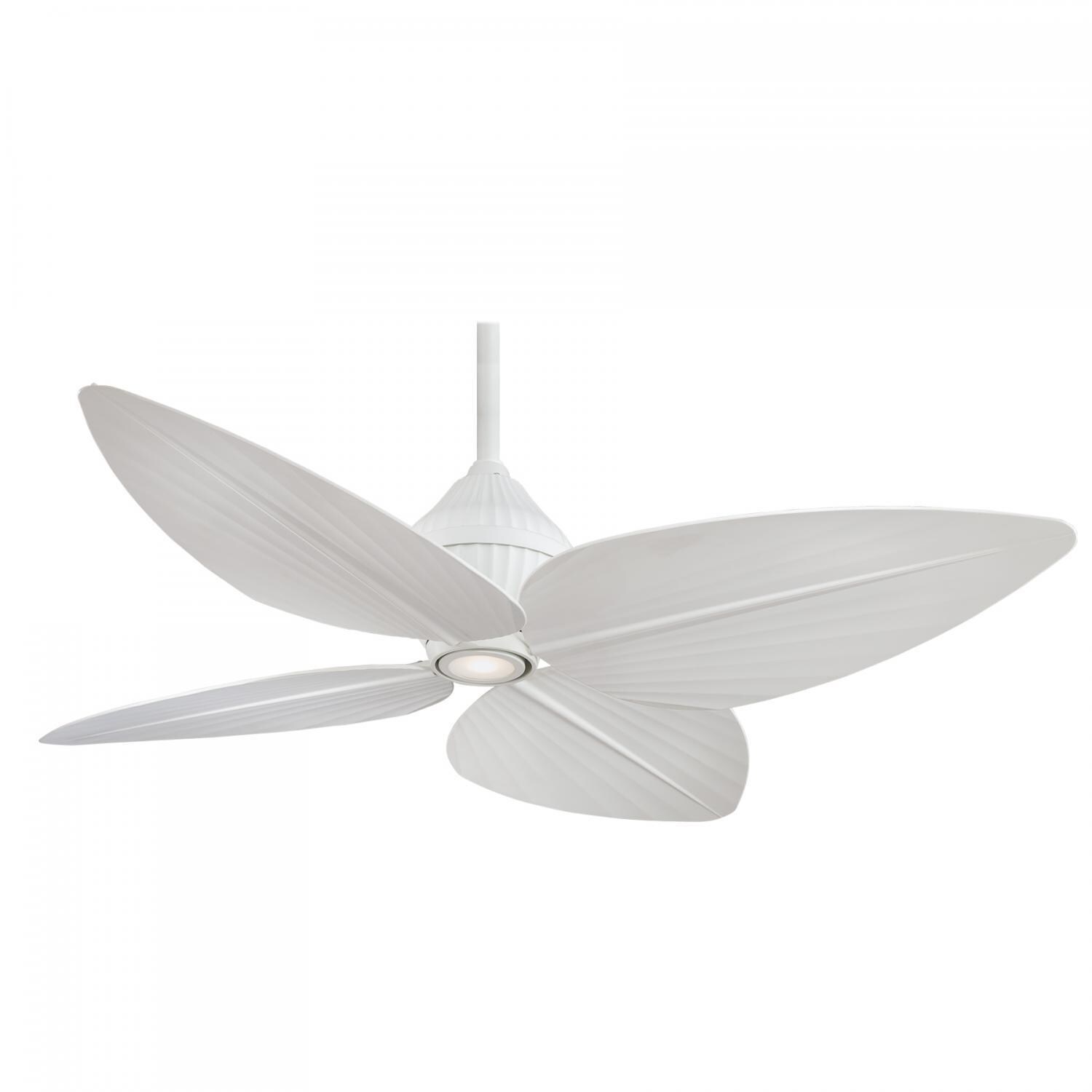 Minka-Aire F581L-WHF Gauguin 52-Inch 4-Blade LED Ceiling Fan in Flat White Finish w/ Flat White Blades & Integrated Light thumbnail