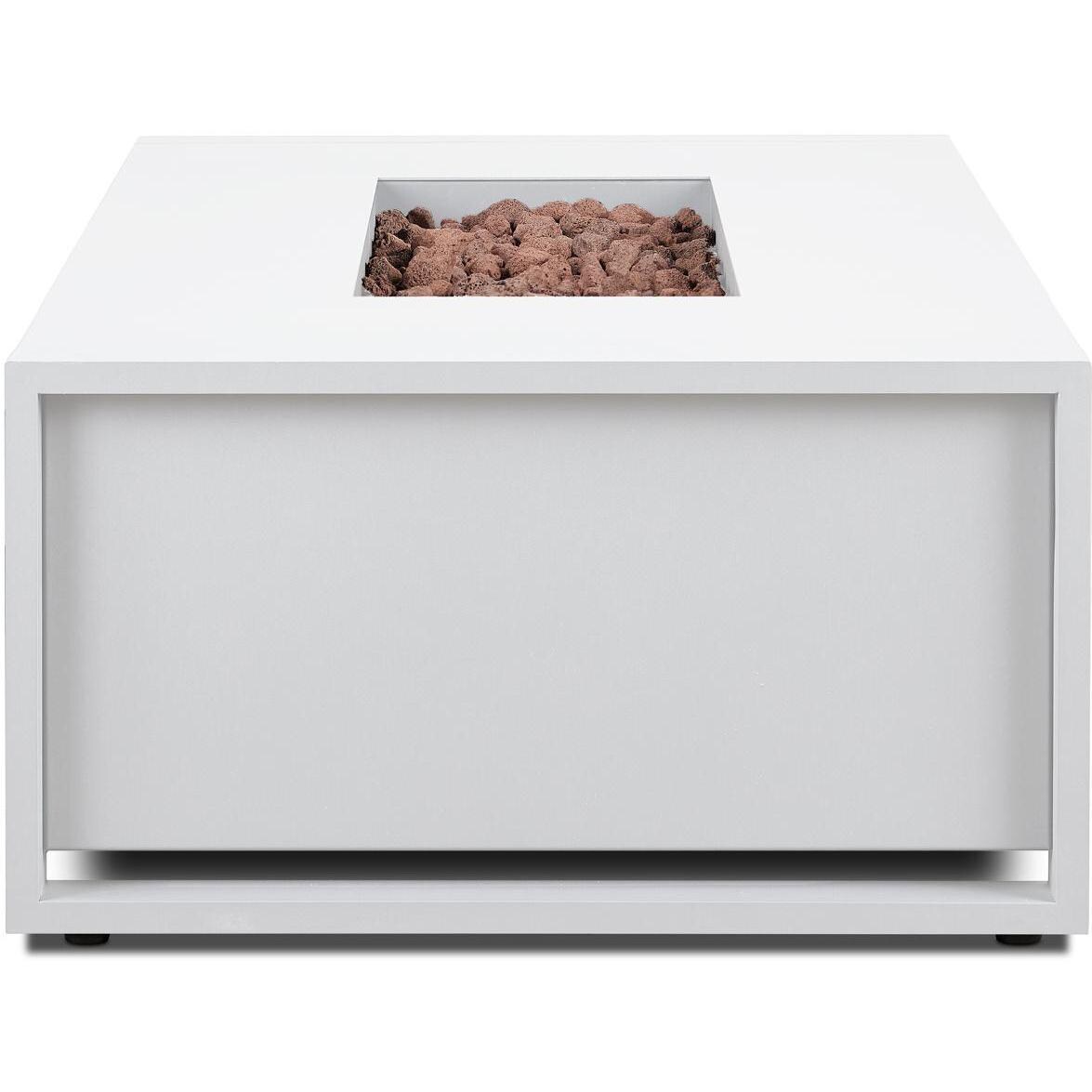 Lakeview Outdoor Designs SC-6340LP-WHT Lafitte 52-Inch Rectangle Propane Gas Fire Table - Side View thumbnail