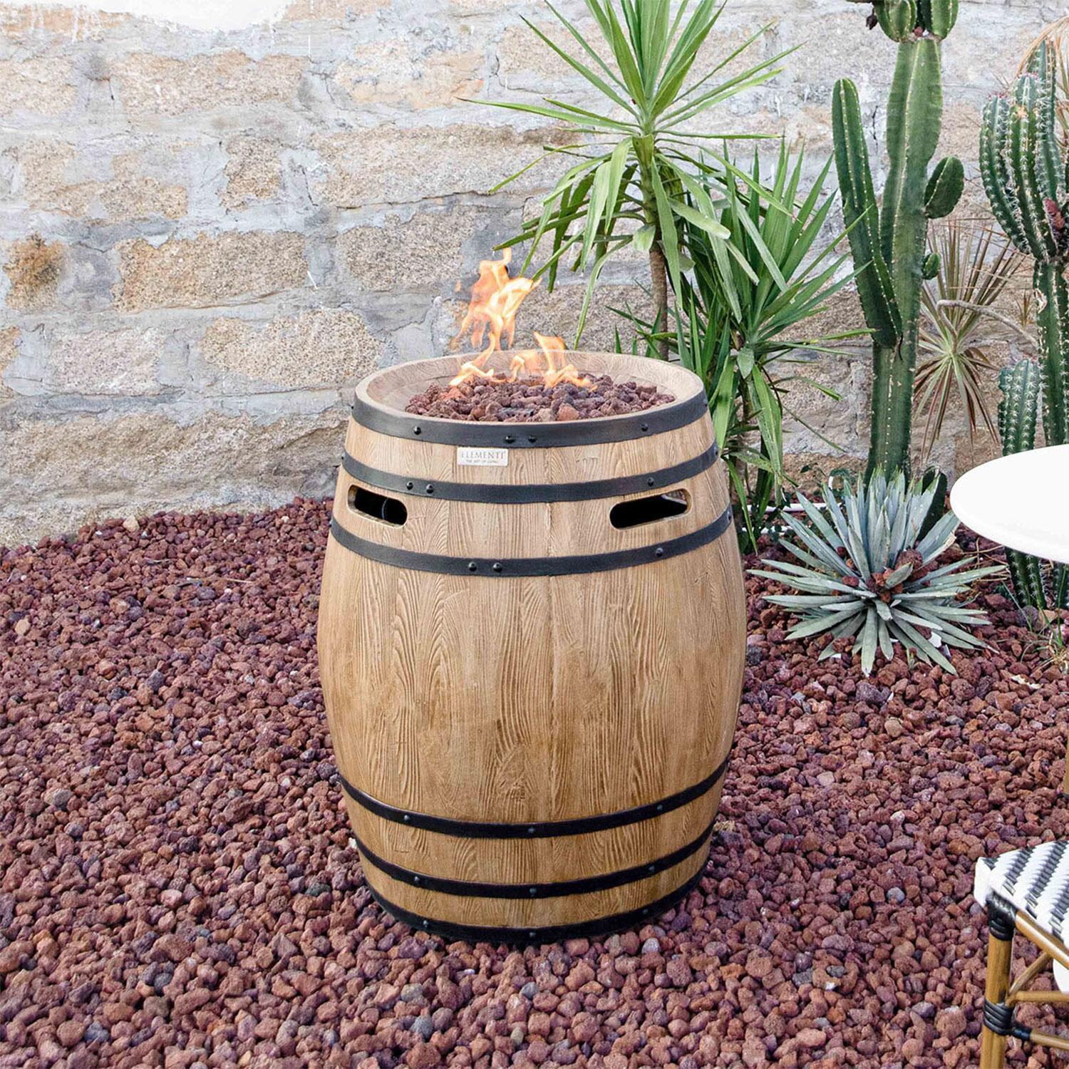 Elementi Napa 27-Inch Propane Barrel Fire Pit - OFG615-LP - Lifestyle thumbnail
