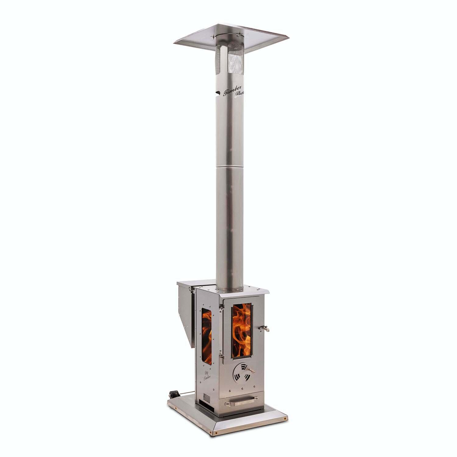 Timber Stoves WPPHBTSS1.0 Big Timber 90000 BTU Pellet Patio Heater Portable - Display - White Background thumbnail