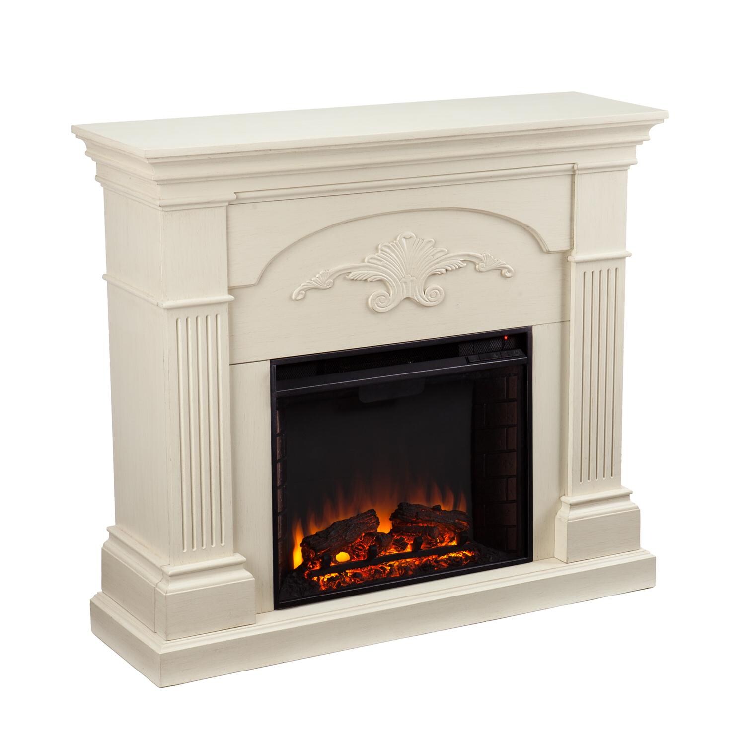 Southern Enterprises Sicilian Harvest 44 3/4-Inch Electric Fireplace - Ivory - Hero thumbnail