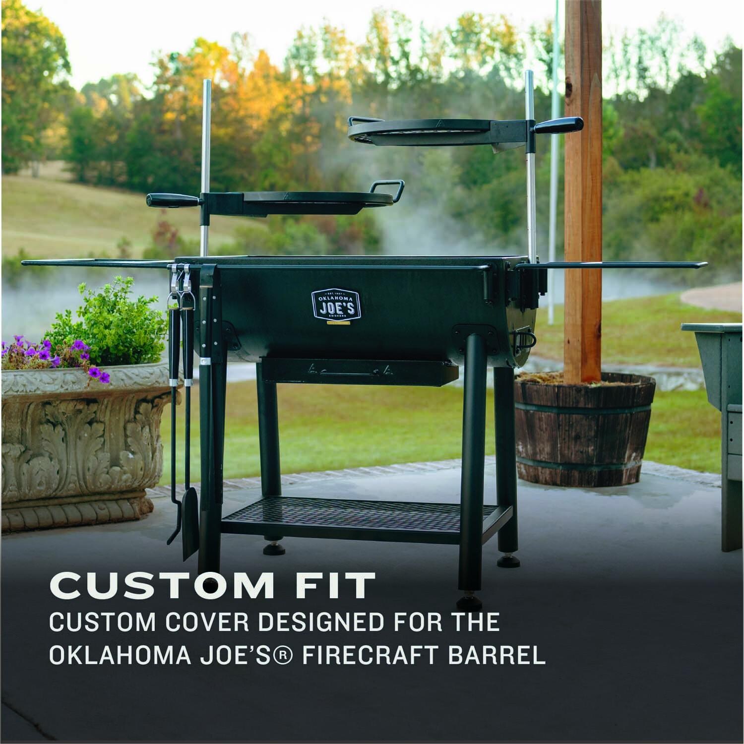 Oklahoma Joe's 6445267P04 Firecraft Series Barrel Cover - Grill Not Included - Detail thumbnail