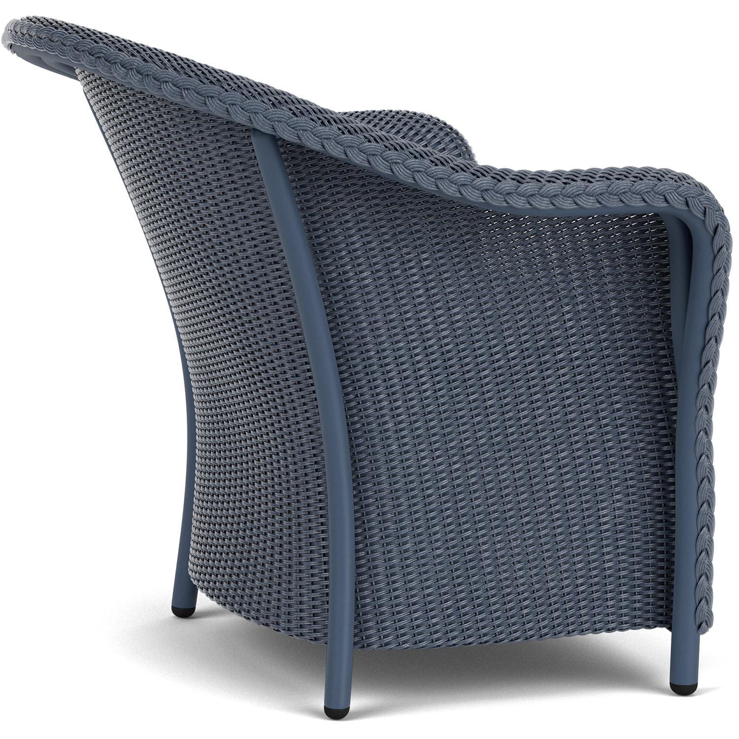 Lloyd Flanders Reflections 4-Piece Seating Set W/ Ottoman & End Table in Denim Blue Finish - Lounge Chair Side thumbnail