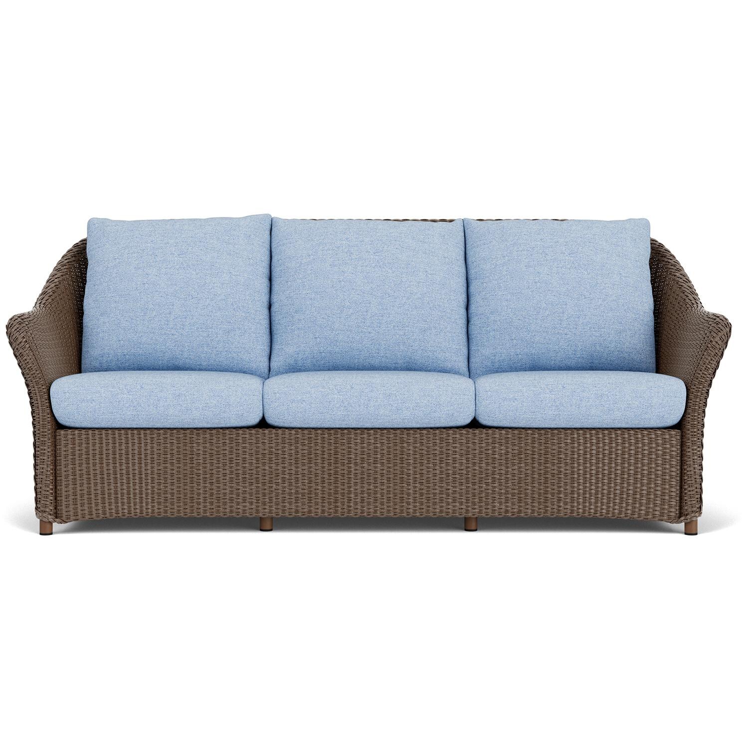 Weekend Retreat Lloyd Loom Sofa in Bark/Demo Skyway by Lloyd Flanders
