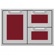 Hestan 30-Inch Double Drawer And Single Storage Door Combo - Tin Roof - AGSDR30-BG image